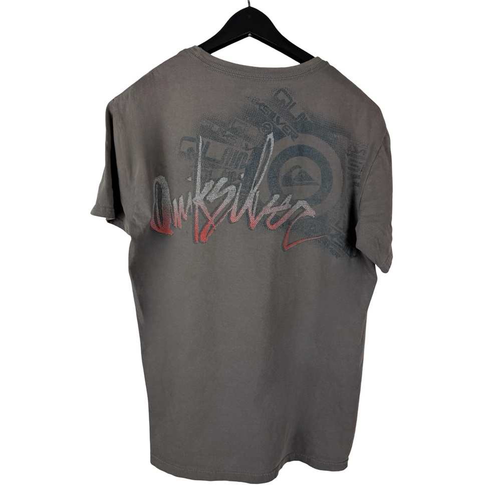 Mens Y2K Quiksilver Surf Company Skate Double Sided Graphic Shirt Size M